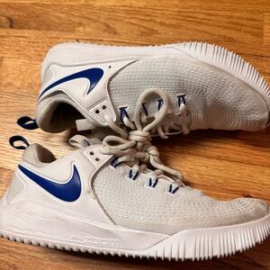 Nike Air Zoom HyperAce 2 AA0286-104 White Blue Volleyball Shoes Womens Size 8